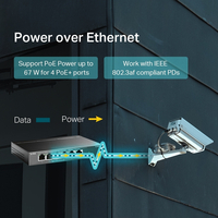 6-портов 10/100Mbps Desktop Switch с 4-порта PoE+ - Omada by TP-Link SF1006P