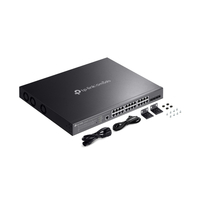24-Port Gigabit and 4-Port 10GE SFP+ L2+ Managed Switch with 16-Port PoE+ & 8-Port PoE++ Omada by TP-Link SG3428XMPP