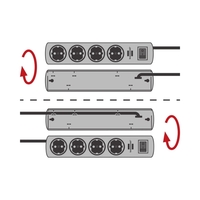 Разклонител 10x 2P+E два реда с 2 ключа ON/OFF и кабел 2m Черен - Brennenstuhl Primera-Line Power Strip BS1153300120