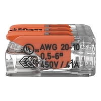 Бърза връзка Compact, за всички видове проводници от 0,5 до 6 mm² - 3-ка - Wago Compact 221-613