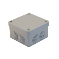 Разклонителна кутия открит монтаж 105x105 x50mm IP55 Сив капак с пластмасови винтове - Courbi Watertight CR32-21009-100