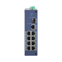 10-портов L2 индустриален мрежов комутатор, 8xFE/1xGE/1xSFP - DAHUA CHS4110-8ET