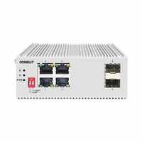 PoE мрежов суич, 4 порта + 2 SFP, гигабитов, DIN монтаж - Comelit IPSWP06N02A