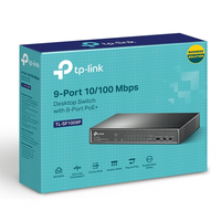 9-портов 10/100Mbps Desktop Switch с 8-Port PoE+ - Omada by TP-Link SF1009P
