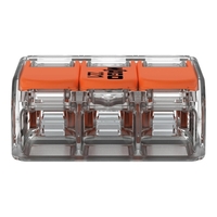 Бърза връзка Compact, за всички видове проводници от 0,2 до 4 mm² - 3-ка - Wago Compact 221-413