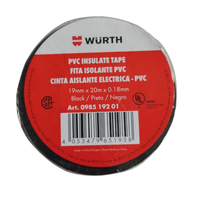 Изолационна лента Wurth 20м/19mm/0.18mm, черна