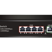 PoE Gigabit Суич 10/100/1000, 4 ports + 1 Uplink x 1000Mbit, 10Gbps IEEE802.3af/at, 65W, 250m