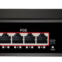 PoE Gigabit Суич 10/100/1000, 4 ports + 1 Uplink x 1000Mbit, +2 Uplink SFP, 10Gbps IEEE802.3af/at, 65W, 250m