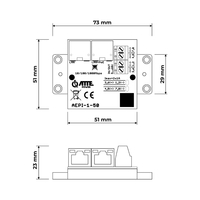 Passive 1-channel PoE адаптер 10/100/1000Mbps - ATTE Power AEPI-1-50