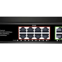 PoE Gigabit Суич 10/100/1000, 8 ports + 2 Uplink x 1000Mbit, +2 SFP, 20Gbps IEEE802.3af/at, 120W, 250m