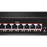 PoE Суич 10/100, 8 ports + 2 Uplink x 100Mbit, 2Gbps IEEE802.3af/at, 120W, 250m