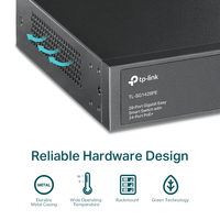 28-портов 10/100/1000 Mbps Easy Smart Switch, 24-Port PoE+ - Omada by TP-Link SG1428PE