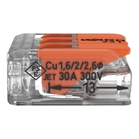Бърза връзка Compact, за всички видове проводници от 0,5 до 6 mm² - 3-ка - Wago Compact 221-613
