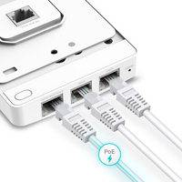 Wi-Fi 6 AX1800 точка за достъп с 4 × гигабитови порта, Cloud мениджмънт и поддръжка на PoE - Omada by TP-Link EAP615-Wall
