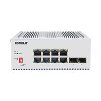 PoE мрежов суич, 8 порта + 2 SFP, гигабитов, DIN монтаж - Comelit IPSWP10N02A