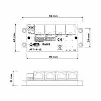 1xPoE IN 3xPoE Out мрежов суич 10/100 - ATTE Power APT-4-11
