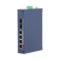 6 портов мрежов комутатор 4 gigabit порта PoE + 2 порта SFP - DAHUA CHS4206-4GT-90
