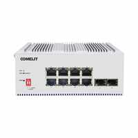 PoE мрежов суич, 8 порта + 2 SFP, гигабитов, DIN монтаж - Comelit IPSWP10N02A