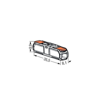 Бърза връзка Inline, за всички видове проводници от 0,2 до 4 mm² - 2-ка - Wago Compact 221-2411