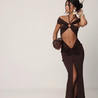 Елегантна рокля „Chocolate Muse“