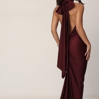 Елегантна макси рокля „Burgundy Elegance“