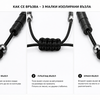 Мъжка гривна от хематит и стоманени елементи