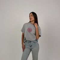 Oversize тениска в сив цвят