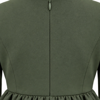 Elegant Two-Piece Women’s Set with Peplum /2608/Olive Green