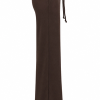 Elegant Women’s Peplum Two-Piece Set/2608/Brown