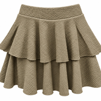 Elegant Two-Piece Women’s Set with Flared Skirt /2450/Beige