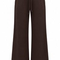 Elegant Women’s Peplum Two-Piece Set/2608/Brown