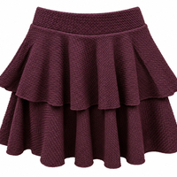 Elegant Two-Piece Set with Layered Flared Skirt/2450/