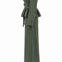 Elegant Two-Piece Women’s Set with Peplum /2608/Olive Green