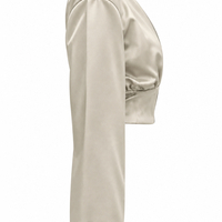 Satin Sporty-Elegant Two-Piece Set in Ecru/2183/