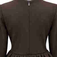 Elegant Women’s Peplum Two-Piece Set/2608/Brown
