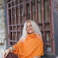 Шал финно букле оранжев