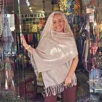 Шал фино букле светло каки