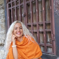 Шал финно букле оранжев