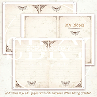 A4 Vintage Digital Note Pages