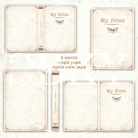 A4 Vintage Digital Note Pages