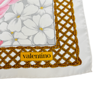 Шал на цветя Valentino Garavani flower print silk scarf