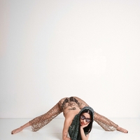 Shimmer Deep-V Hooded Top