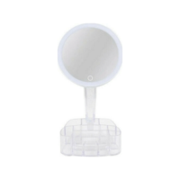 Oglinda de machiaj cu lumina LED si organizator incorporat - HH098 - 227814