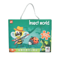 Puzzle pentru copii de 100 de piese - Lumea insectelor - 61004 - 310442