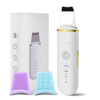 Aparat de curatare faciala cu ultrasunete, Neo™ Skin®, lifting ten, skin scrubber, spatula indepartare puncte negre, hidratare, peeling, Alb