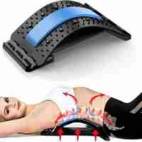 Dispozitiv de Masaj Lombar si Stretching Neo™ cu Functie de Presopunctura si Stretching maxim 150 kg, Albastru