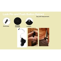 Ruleta de croitorie Neo™, F150, Auto-strangere, Lungime de pana la 150 cm/60 inch, Stift de blocare, Negru