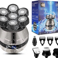 Aparat de ras electric 4D, Neo™ 7 Blade Samurai®, multifunctional, fara fir, incarcare USB, 100% rezistent la apa, 6 lame independente, usor de curatat, sistem 6 in 1, Silver