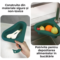 Cosulet de Scurgere Neo™ pentru Chiuveta, Forma de Lebada, Prindere de Baterie, Verde
