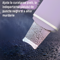 Aparat de curatare faciala cu ultrasunete NEO™, lifting ten, skin scrubber, indepartare puncte negre, hidratare, peeling, Lila
